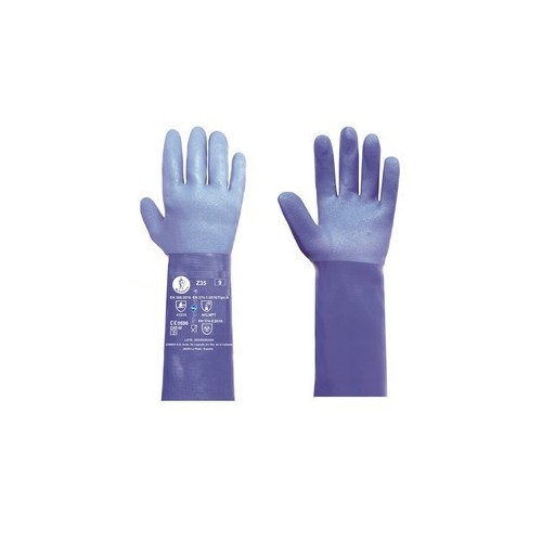 Guante PVC Azul 35 cm