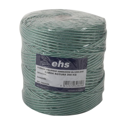 CUERDA POLIPROP.4MMX200M BL/VDE.EHS