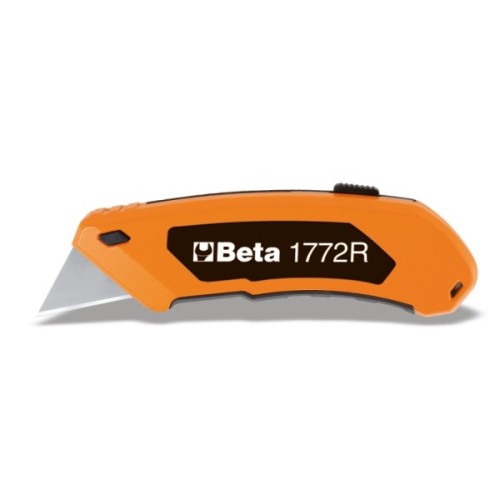 CÚTER HOJA TRAPEZOIDAL RETRÁCTIL BETA TOOLS