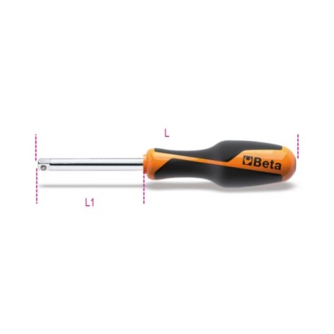 MANGO RECTO MACHO 1/4" BETA TOOLS