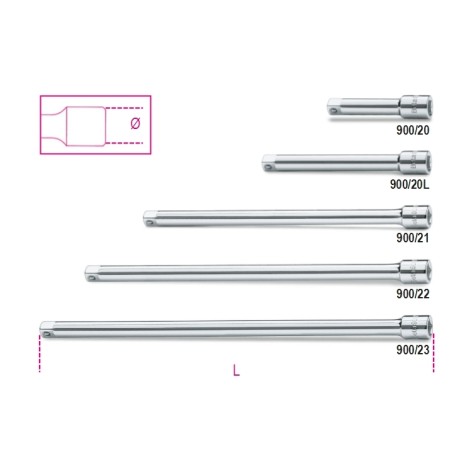 ALARGADERAS CUADRADO 1/4" BETA TOOLS