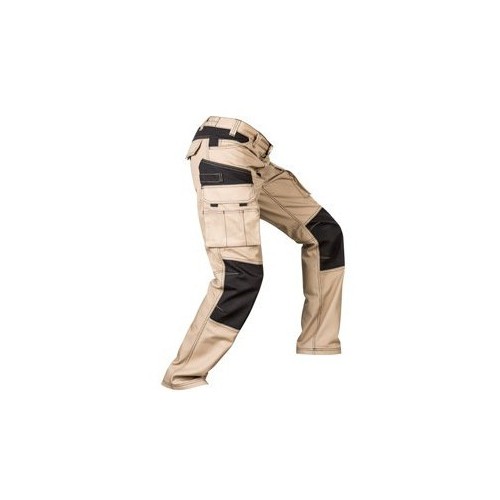 Pantalón bicolor multibolsillos de tejido canvas VELILLA