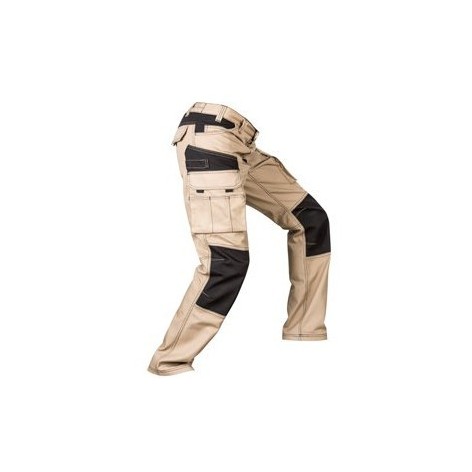 Pantalón bicolor multibolsillos de tejido canvas VELILLA