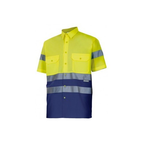 Camisa bicolor alta visibilidad manga corta