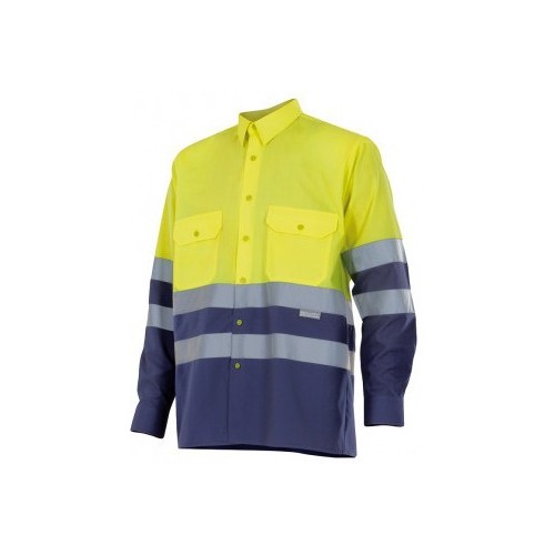 Camisa bicolor alta visibilidad manga larga