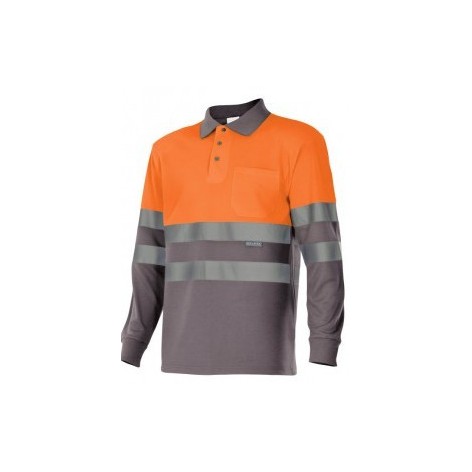 Polo Alta Visibilidad Manga Larga Bicolor